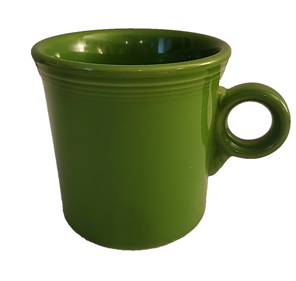FIESTA WARE Coffee Tea Mug O-Ring Handle - Retired Shamrock Green 10oz USA 2002